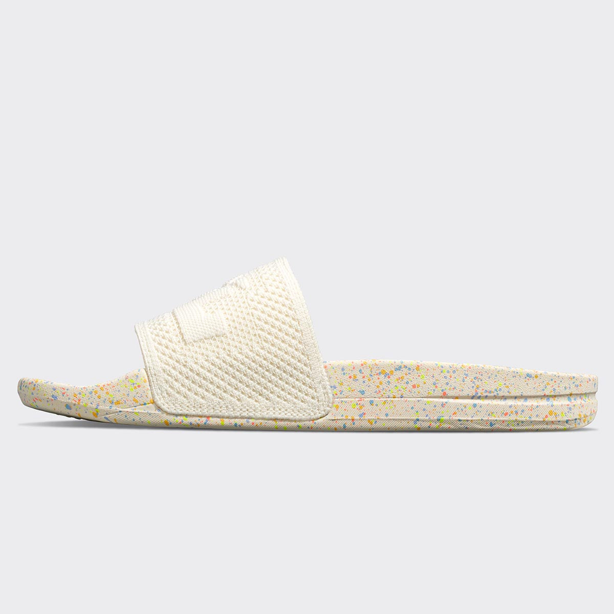 Men's Big Logo TechLoom Slide Pristine / Neon / Speckle view 3