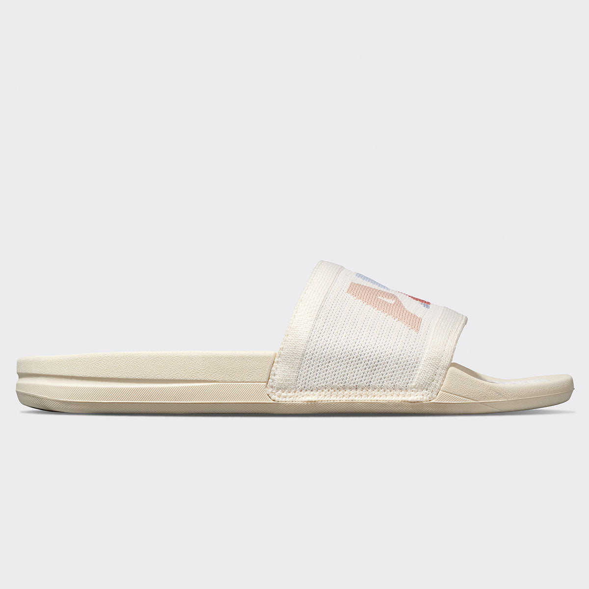 Women's Big Logo TechLoom Slide Pristine / Pastel / Blocked view 2