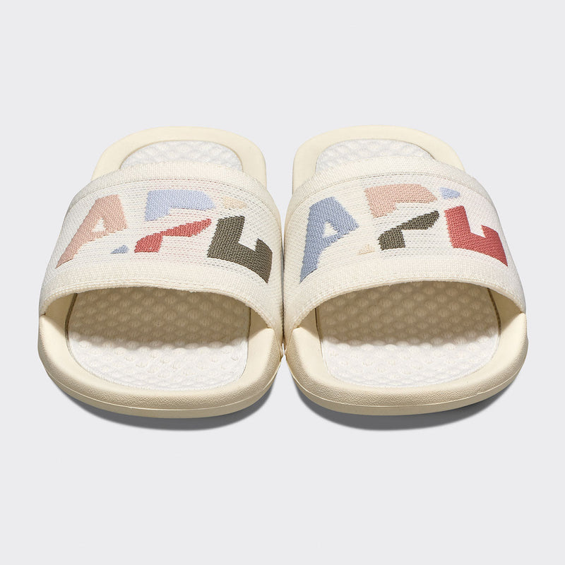 Men's Big Logo TechLoom Slide Pristine / Pastel / Blocked view 5