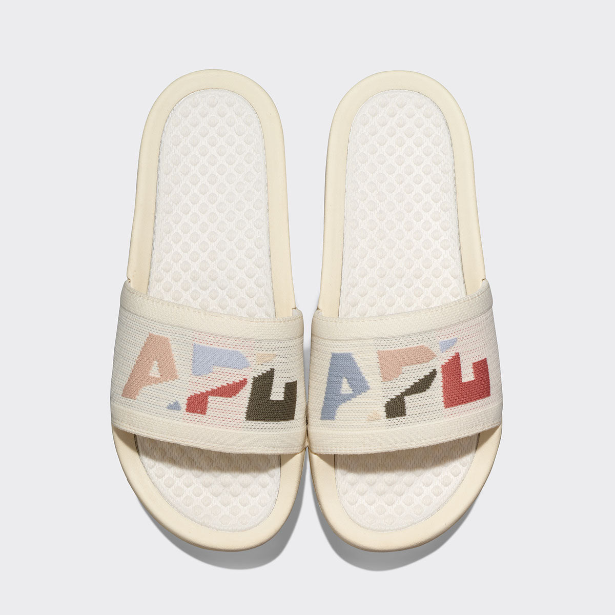 Men's Big Logo TechLoom Slide Pristine / Pastel / Blocked view 1