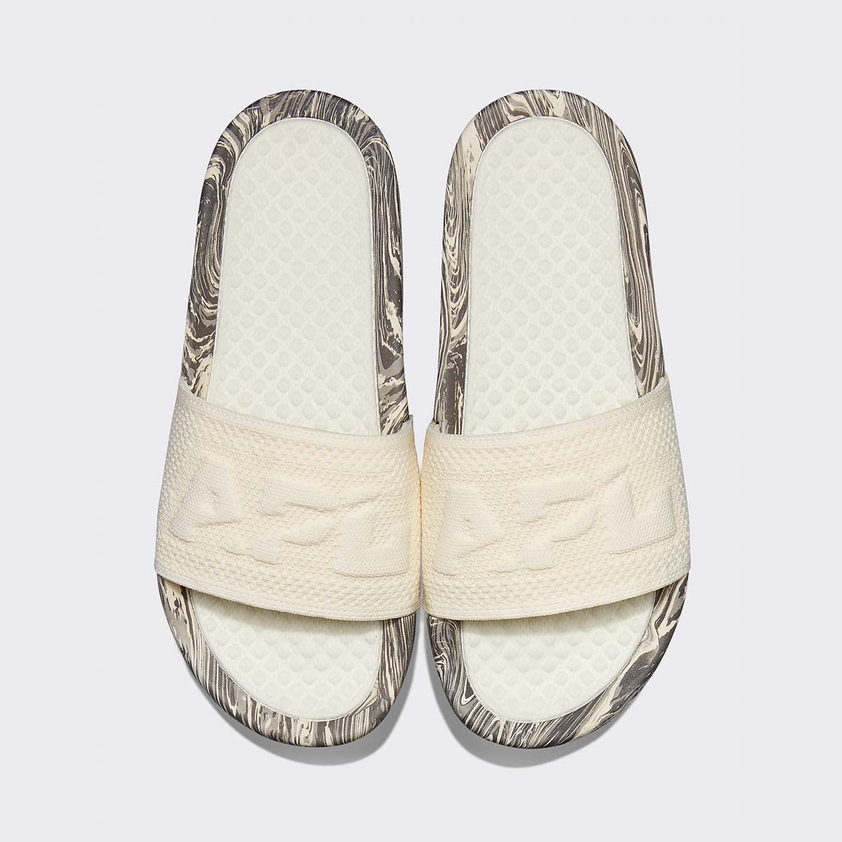 Men's Big Logo TechLoom Slide Pristine / Silver Travertine / Marble view 1