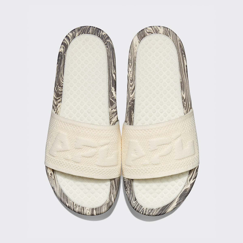 Men's Big Logo TechLoom Slide Pristine / Silver Travertine / Marble view 1