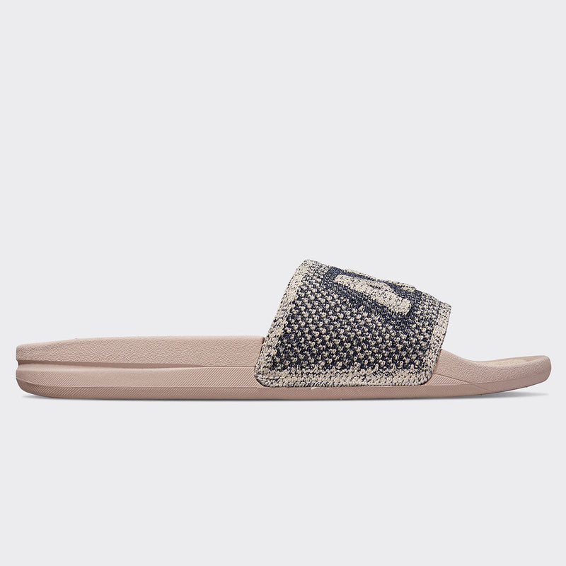Women's Big Logo TechLoom Slide Rose Dust / Navy / Melange view 2