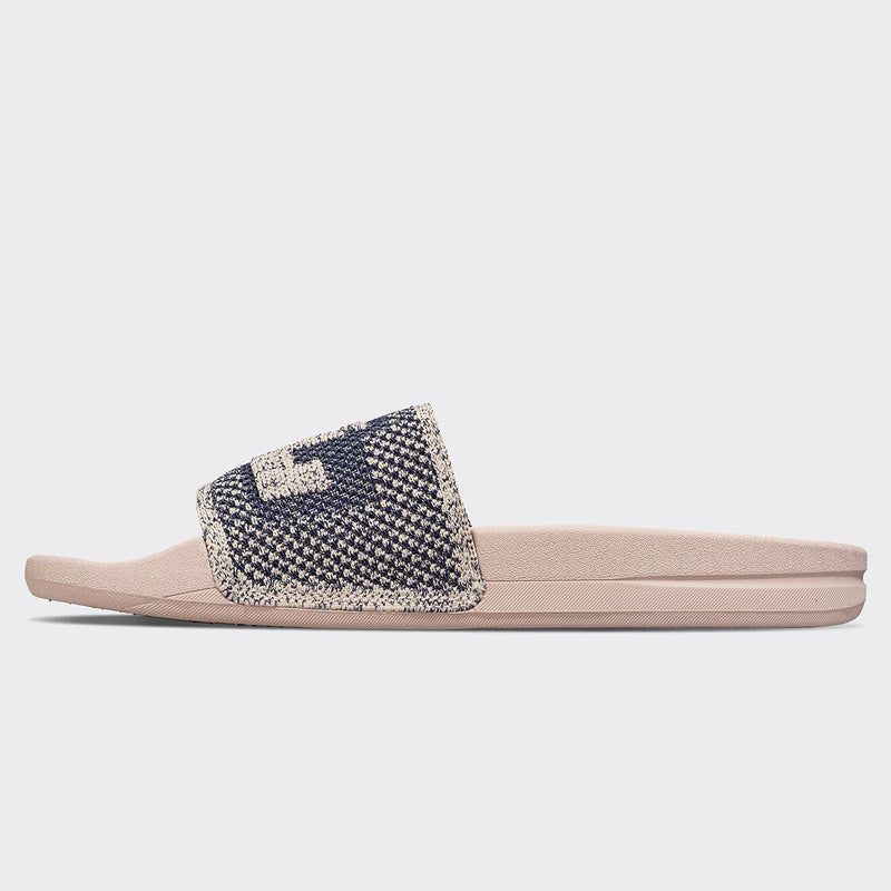 Women's Big Logo TechLoom Slide Rose Dust / Navy / Melange view 3