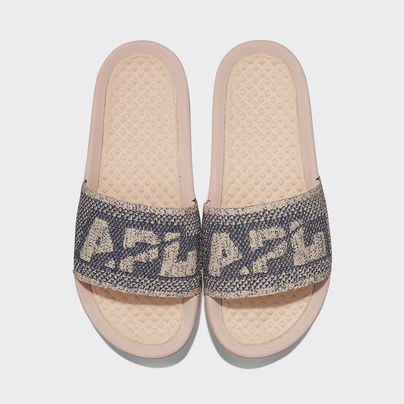 Women's Big Logo TechLoom Slide Rose Dust / Navy / Melange view 1