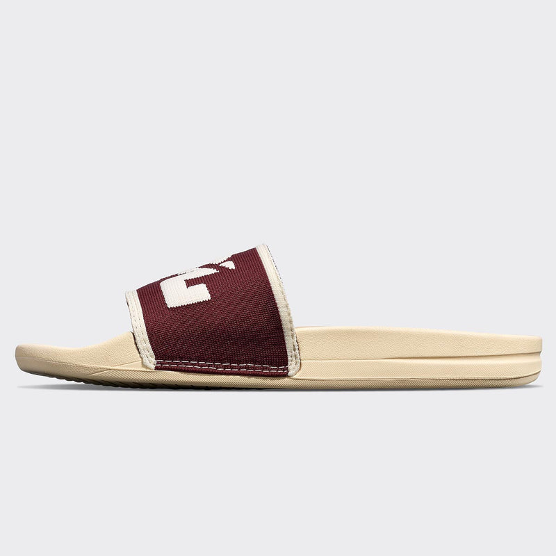 Men's Big Logo TechLoom Slide Vanilla / Burgundy / Sea Salt view 3