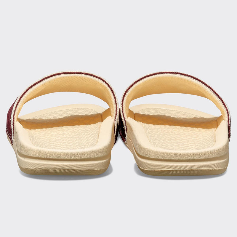 Men's Big Logo TechLoom Slide Vanilla / Burgundy / Sea Salt view 4
