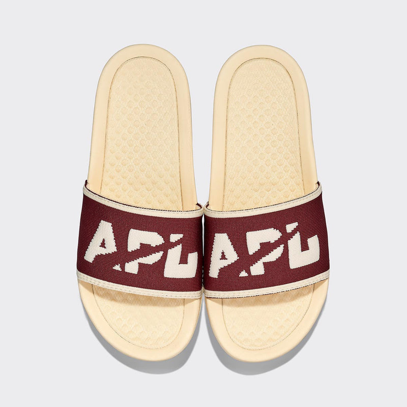 Men's Big Logo TechLoom Slide Vanilla / Burgundy / Sea Salt view 1