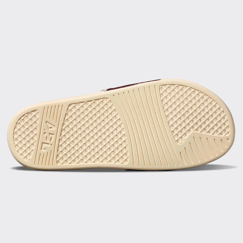 Women's Big Logo TechLoom Slide Vanilla / Burgundy / Sea Salt view 6