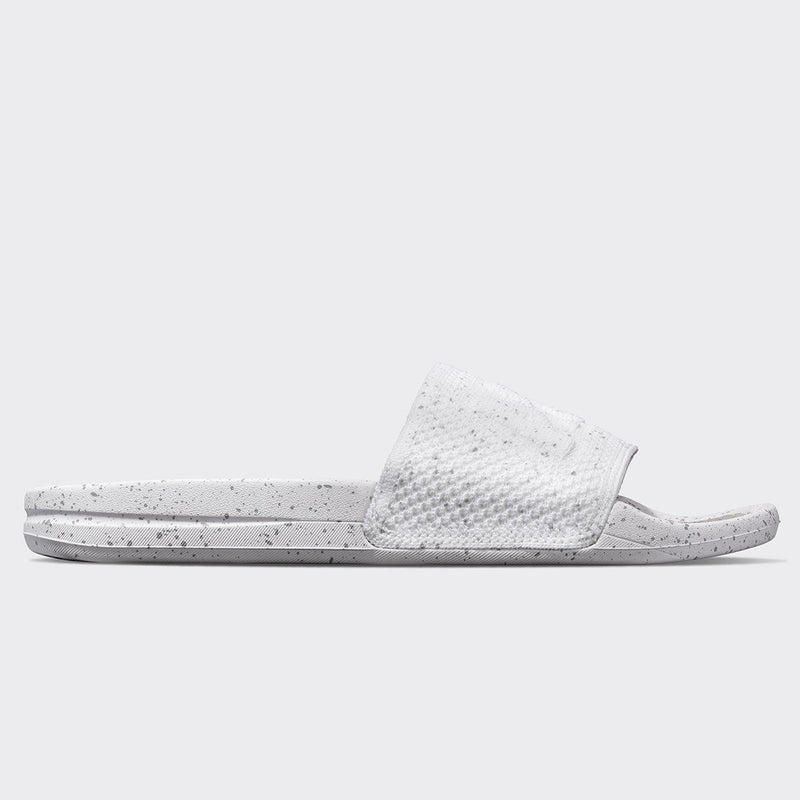 Men's Big Logo TechLoom Slide White / Cement / Speckle view 2