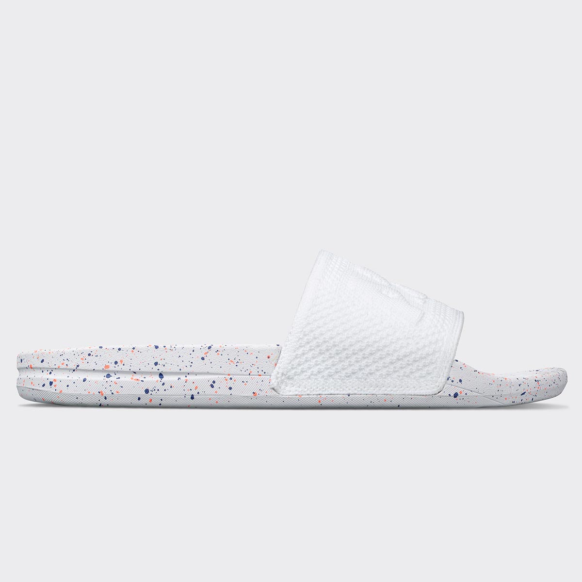 Women's Big Logo TechLoom Slide White / Impulse Red / Blue Haze view 2