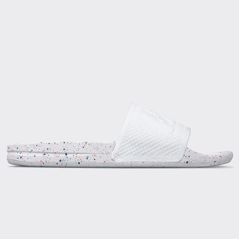 Women's Big Logo TechLoom Slide White / Impulse Red / Blue Haze view 2