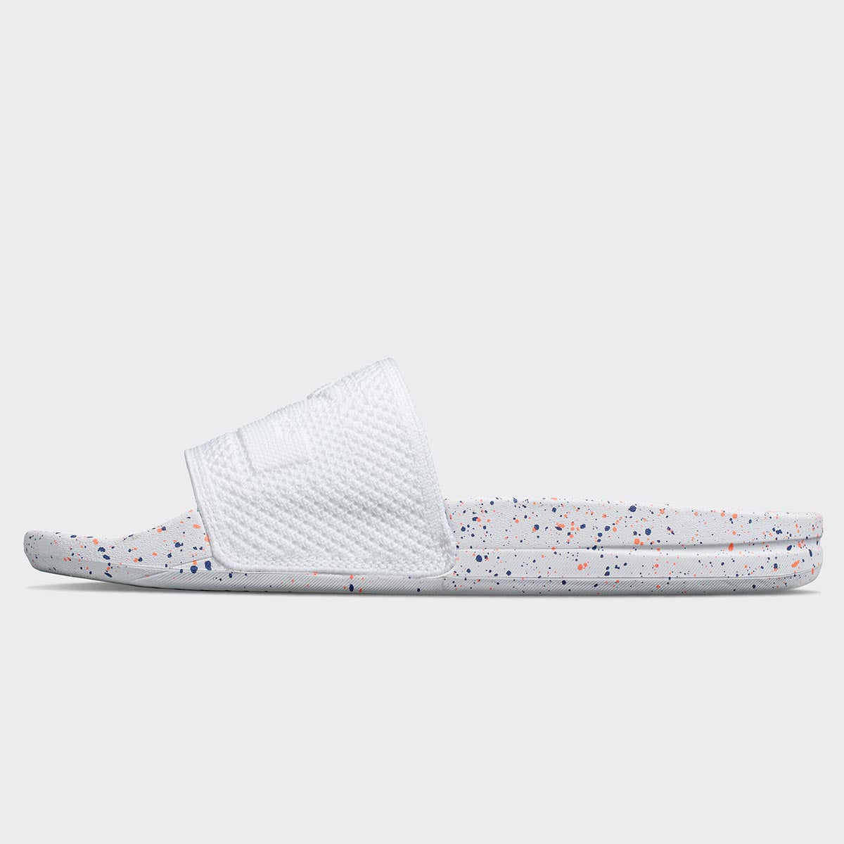 Men's Big Logo TechLoom Slide White / Impulse Red / Blue Haze view 3