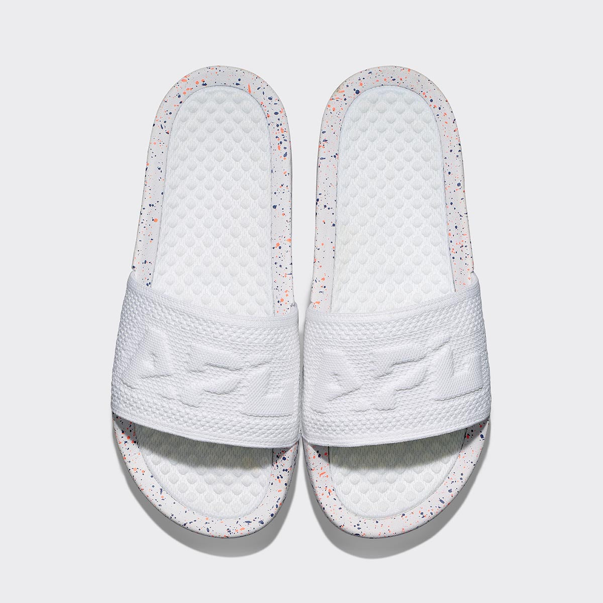 Women's Big Logo TechLoom Slide White / Impulse Red / Blue Haze view 1