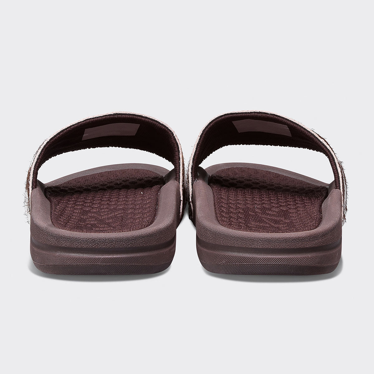Men's Iconic Slide Deep Brown / White / Cow view 4