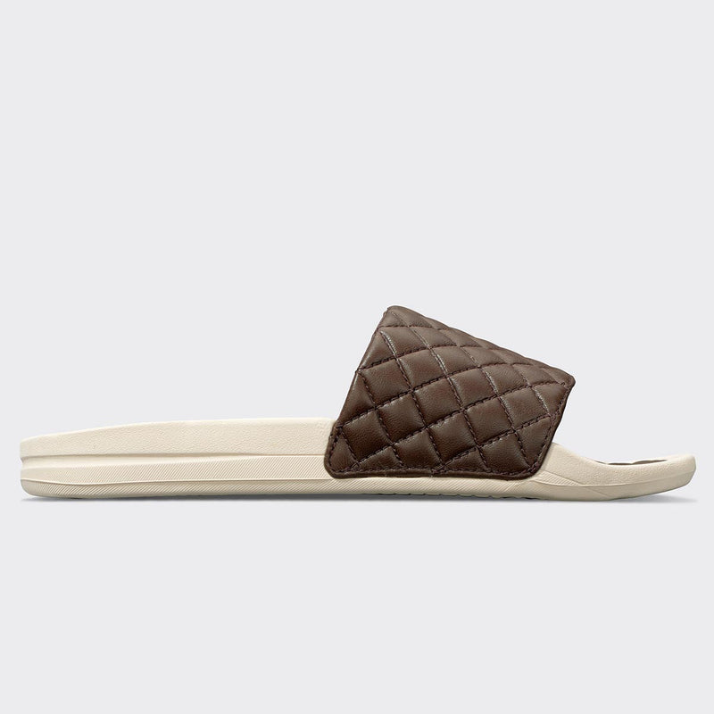 Women's Lusso Slide Chocolate / Pristine view 2
