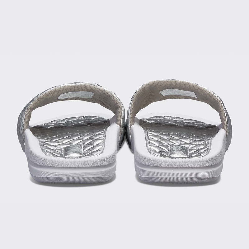 Women's Lusso Slide Chrome / White view 4