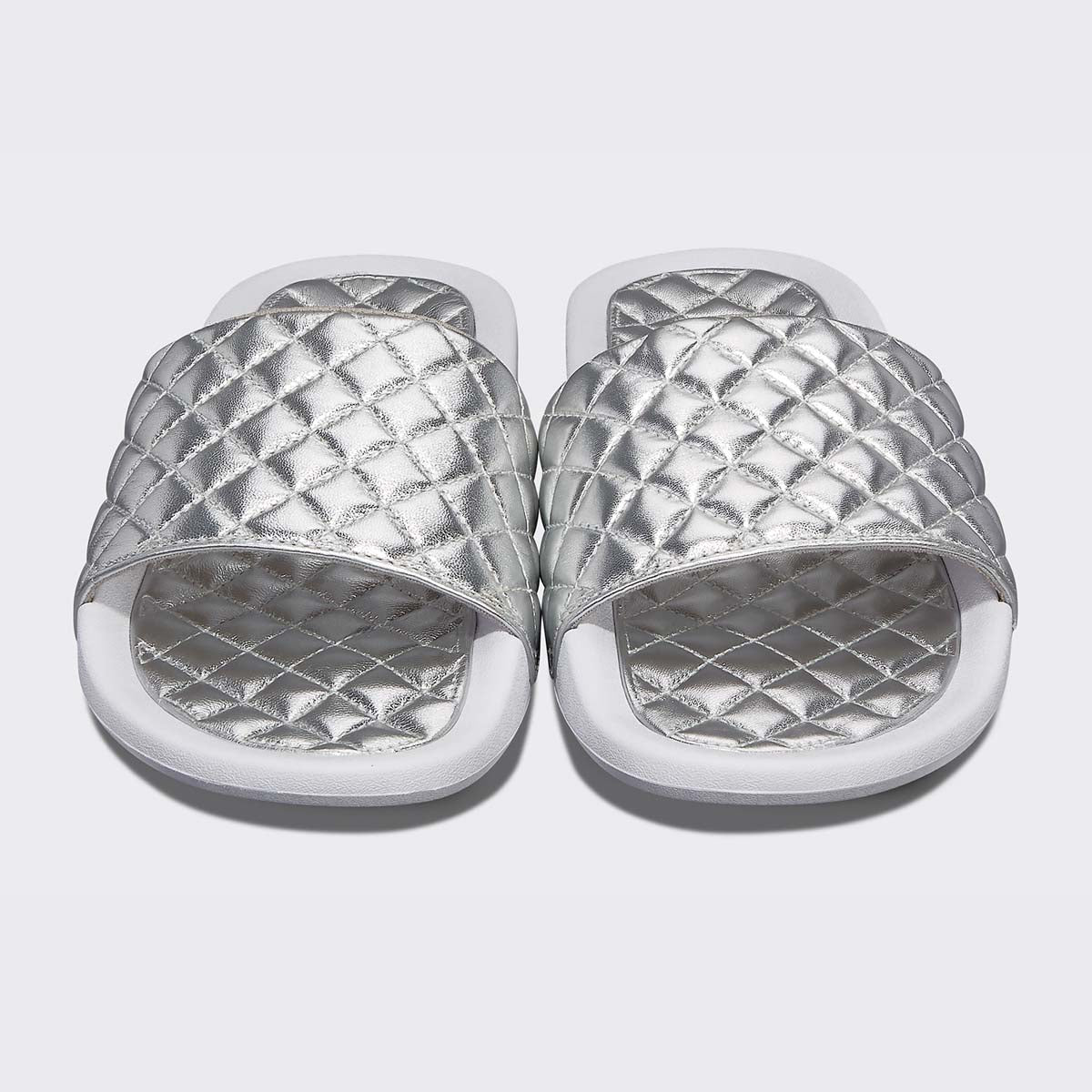 Women's Lusso Slide Chrome / White view 5