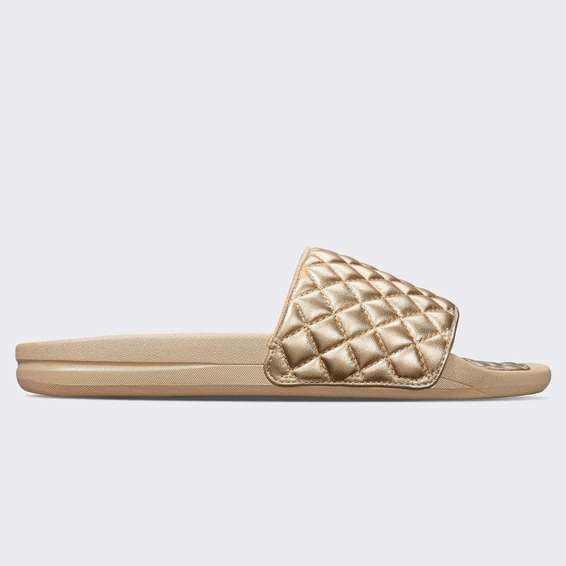 Women's Lusso Slide Metallic Champagne view 2