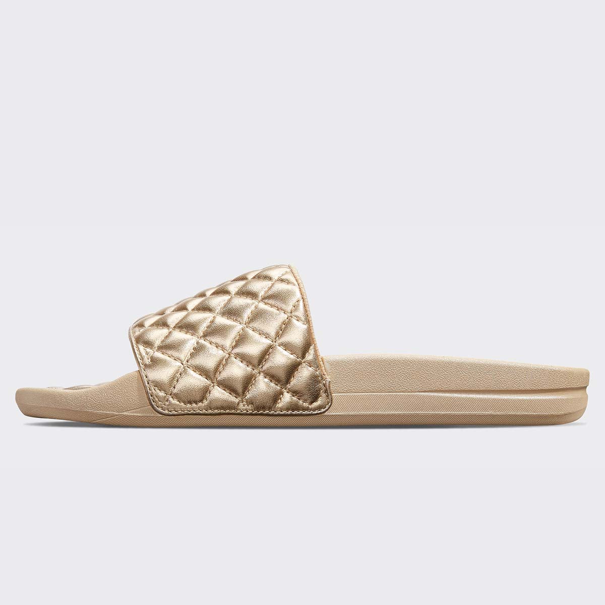 Women's Lusso Slide Metallic Champagne view 3