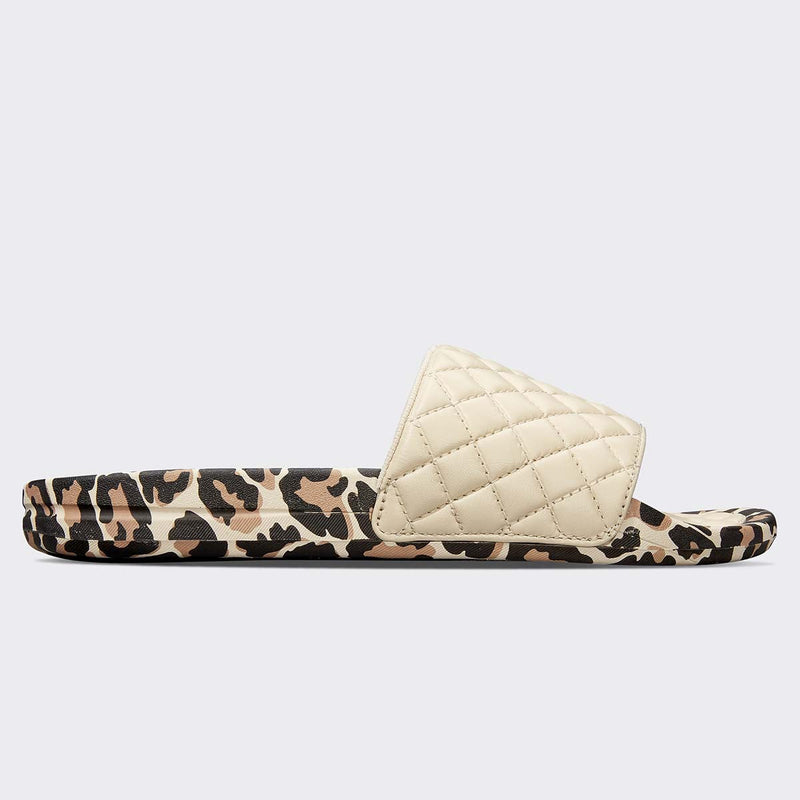 Women's Lusso Slide Parchment / Leopard view 2
