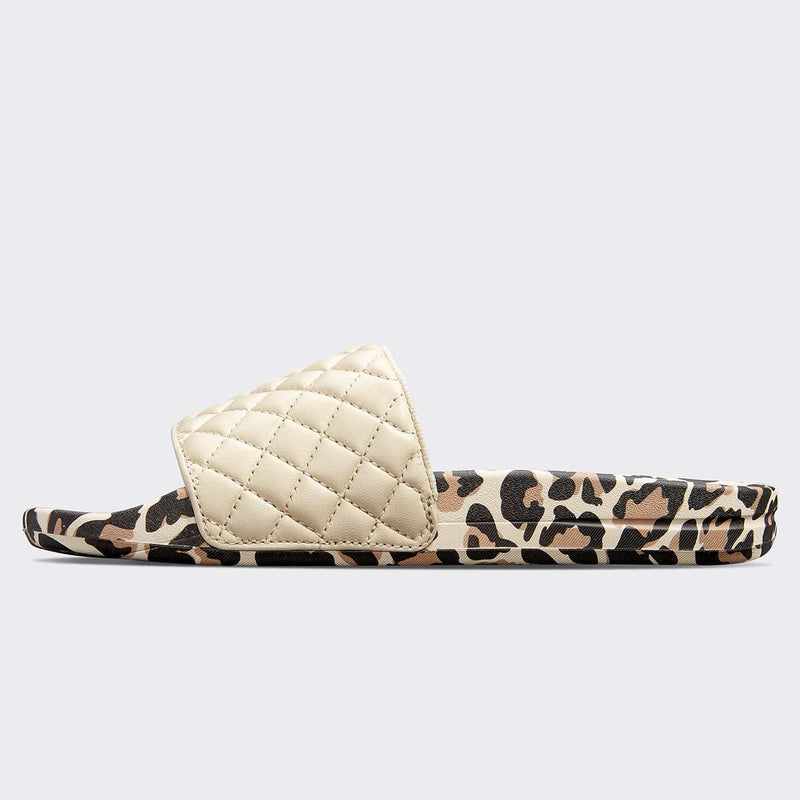 Women's Lusso Slide Parchment / Leopard view 3