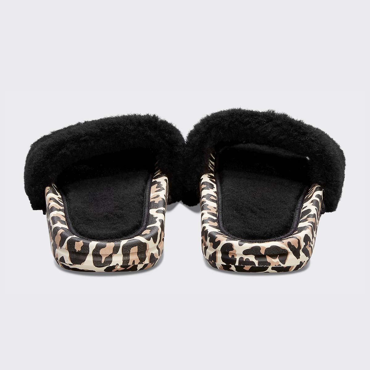 Women's Shearling Slide Black / Leopard view 4