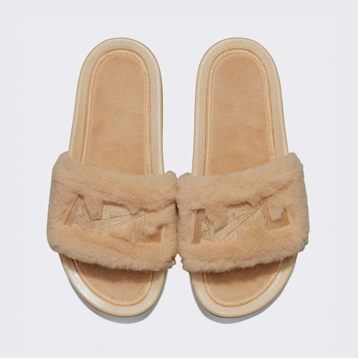 Women's Shearling Slide Champagne view 1