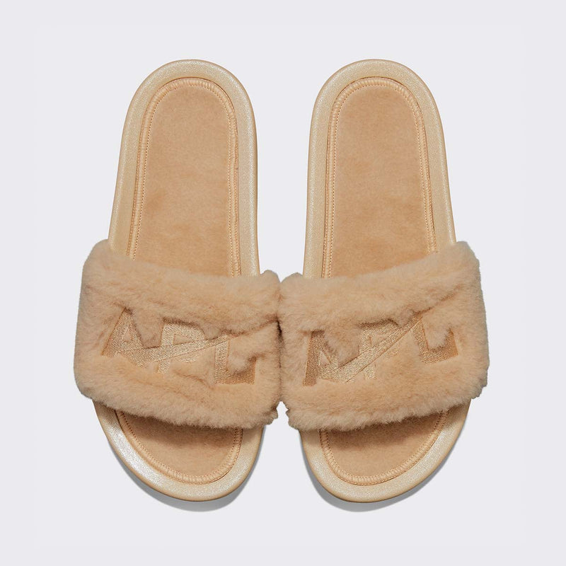 Women's Shearling Slide Champagne view 1