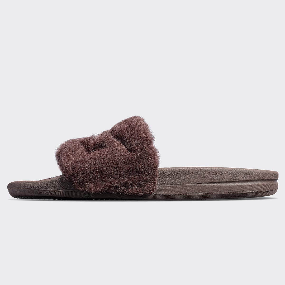Women's Shearling Slide Chocolate view 3