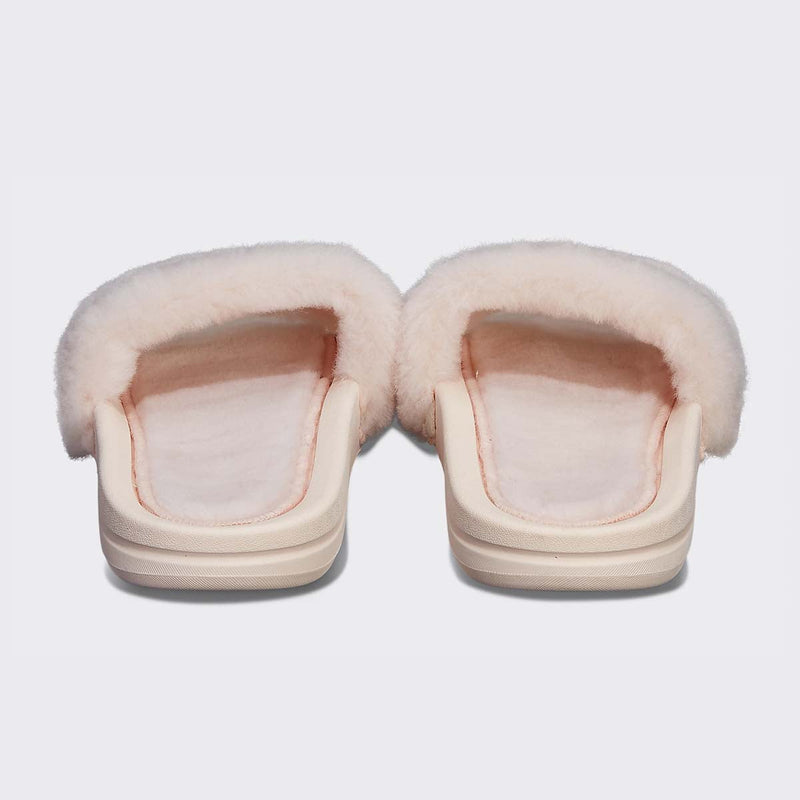 Women's Shearling Slide Creme / Rose Dust view 4