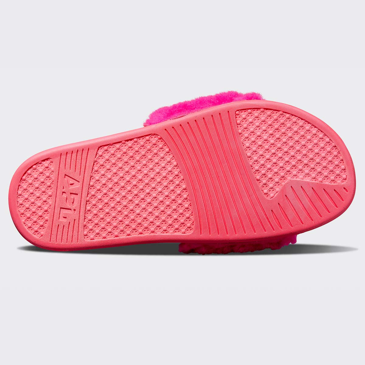 Women's Shearling Slide Neon Pink view 6