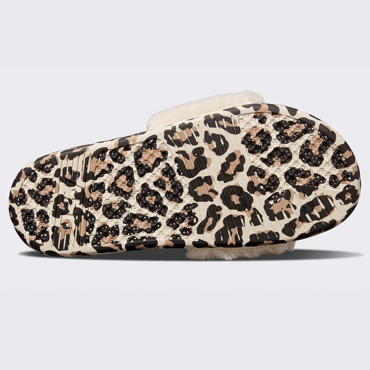 Women's Shearling Slide Parchment / Black / Leopard view 6
