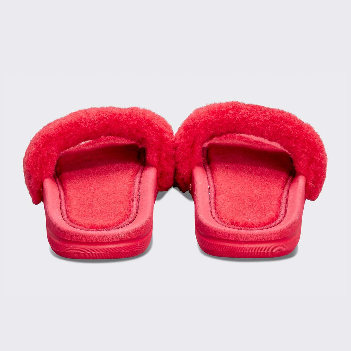 Women's Shearling Slide Red / Silver view 4