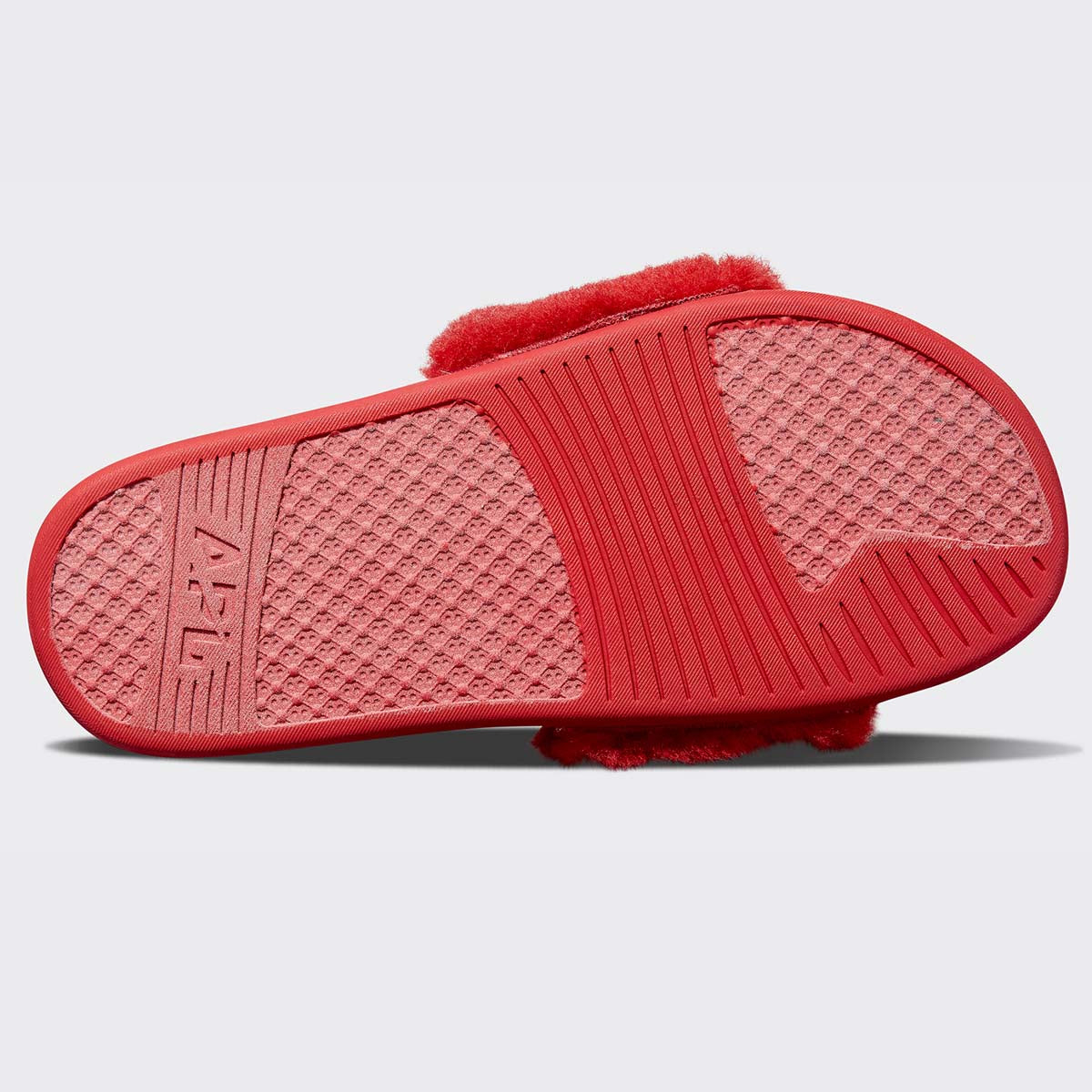 Women's Shearling Slide Red / Silver view 6