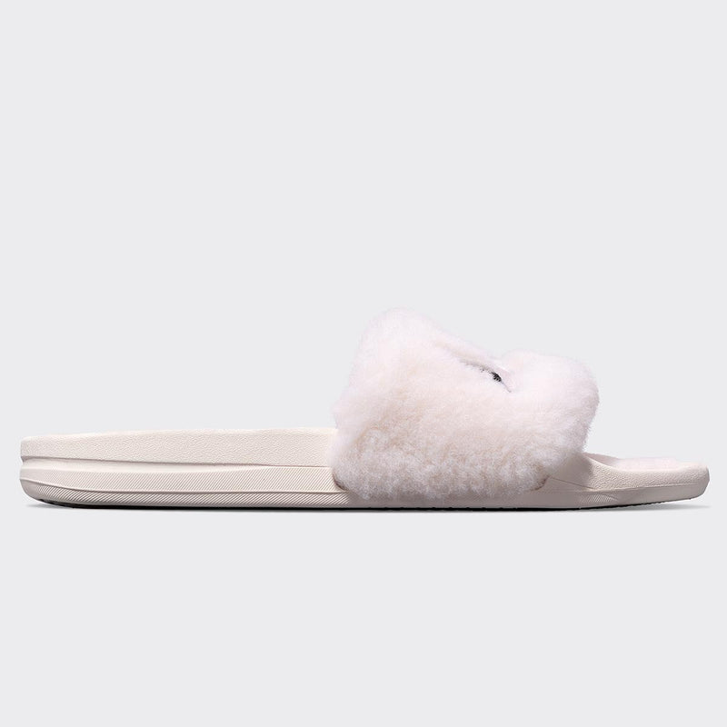 Women's Shearling Slide Sea Salt / Black view 2