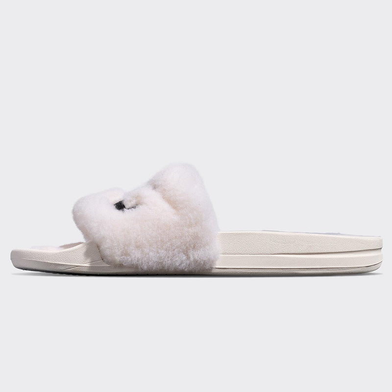 Women's Shearling Slide Sea Salt / Black view 3