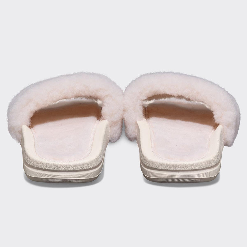 Women's Shearling Slide Sea Salt / Black view 4