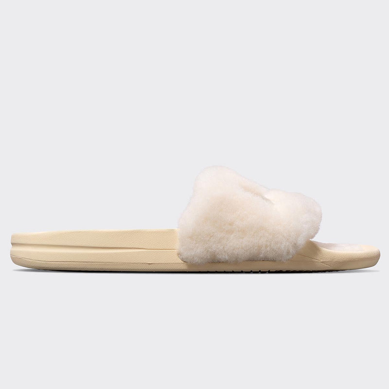 Women's Shearling Slide Vanilla view 2