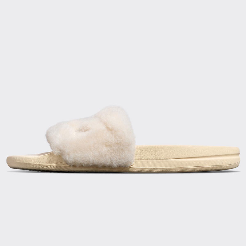 Women's Shearling Slide Vanilla view 3