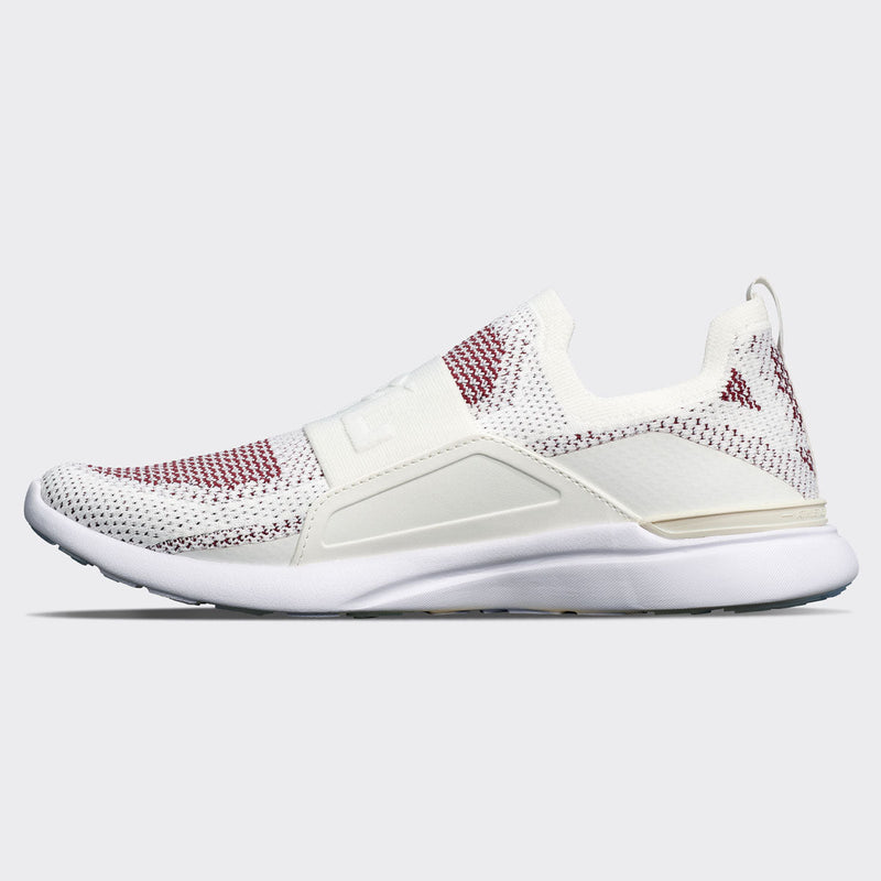 Women's TechLoom Bliss Ivory / Burgundy / White view 2