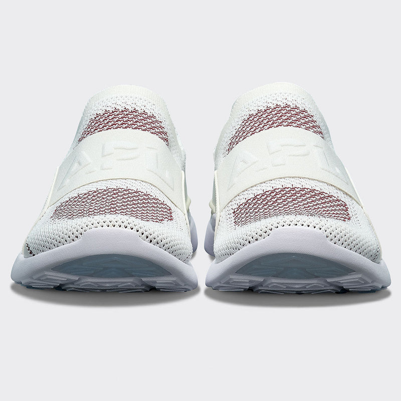 Men's TechLoom Bliss Ivory / Burgundy / White view 4