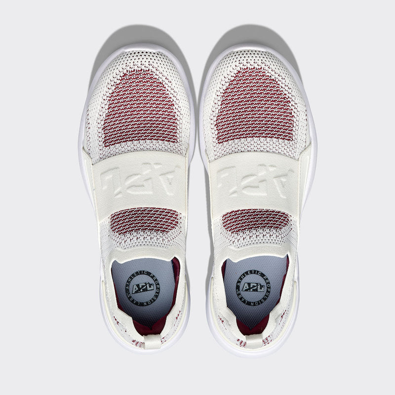 Men's TechLoom Bliss Ivory / Burgundy / White view 5