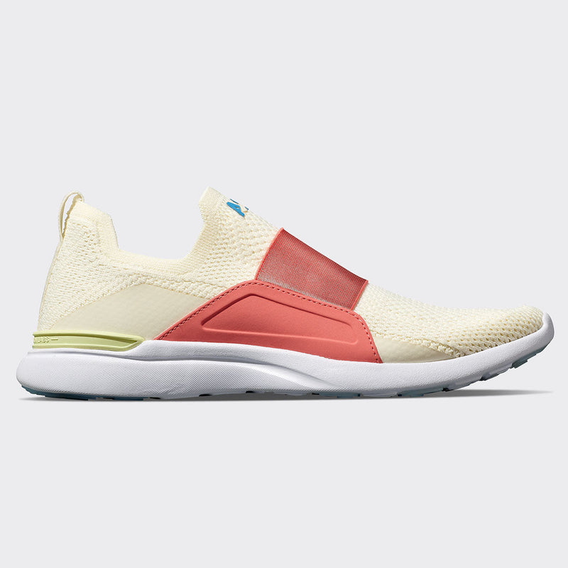 Men's TechLoom Bliss Pristine / Fire Coral / Coastal Blue view 1