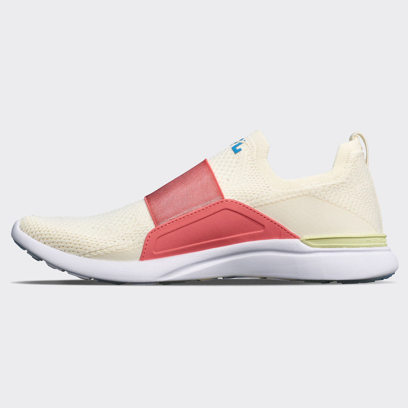 Men's TechLoom Bliss Pristine / Fire Coral / Coastal Blue view 2