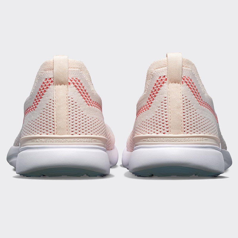 Women's TechLoom Breeze Creme / Fire Coral / White view 3
