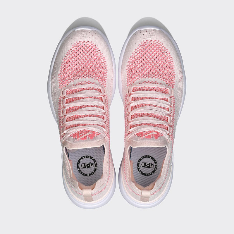 Women's TechLoom Breeze Creme / Fire Coral / White view 5