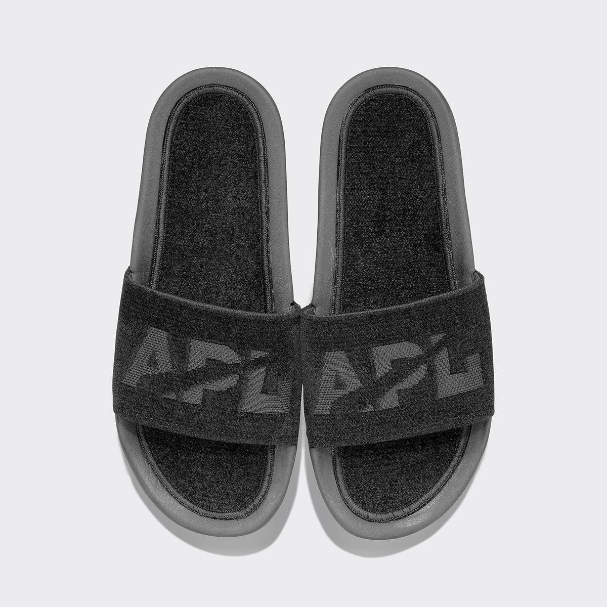 Men's TechLoom Velvet Slide Black view 1