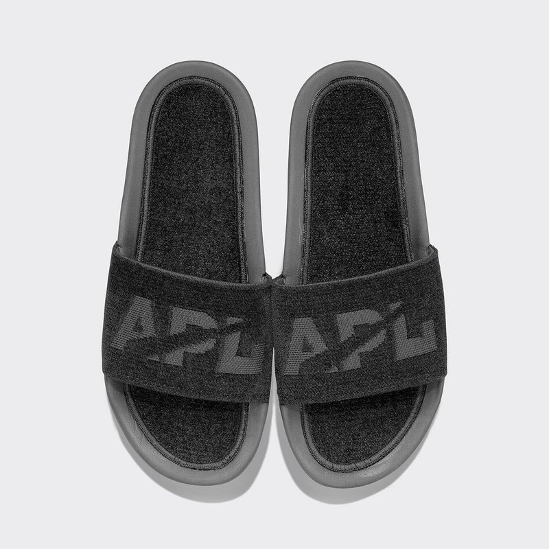 Men's TechLoom Velvet Slide Black view 1