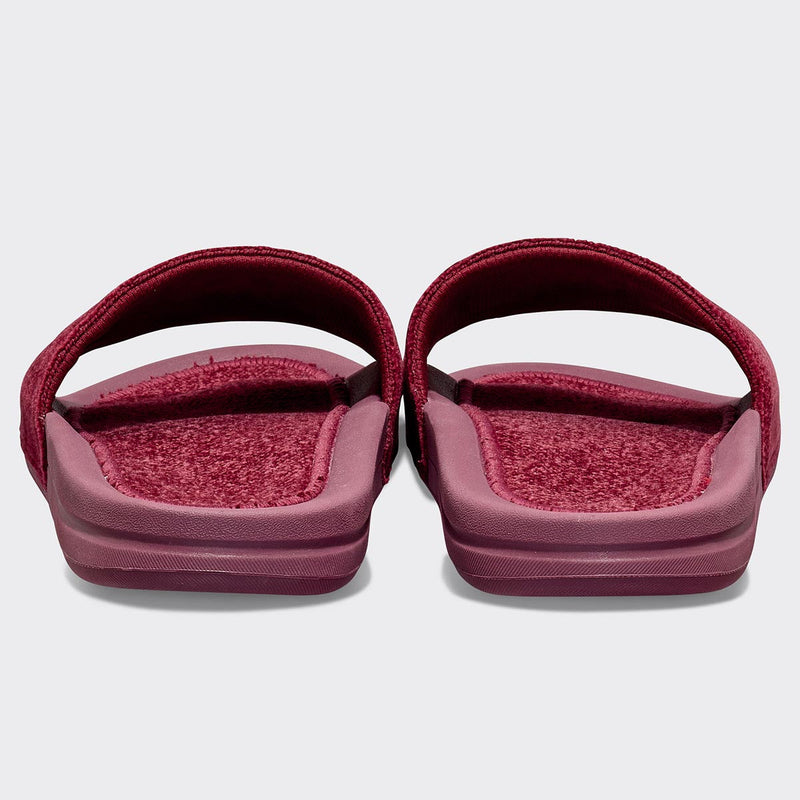 Women's TechLoom Velvet Slide Burgundy view 4